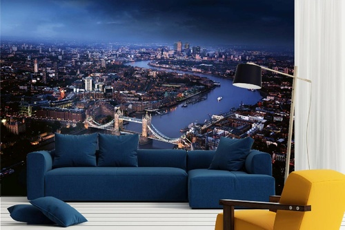 Vlies Fototapete - London mit Tower Bridge 375 x 250 cm